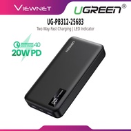 UGREEN PB311 / PB312 - 10000MAH / 20000MAH POWER BANK PD3.0 20W / TWO WAY FAST CHARGING / LED INDICA