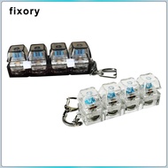 [fixory] Mini Keyboard Keychain, Finger Clicker Toy, Keyboard Cube to Pass The Time, Multifunctional