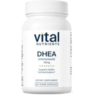 Vital Nutrients DHEA 10mg -- Men Women Vegan Particles DHEA Supplements -- Support Hormone Balance -