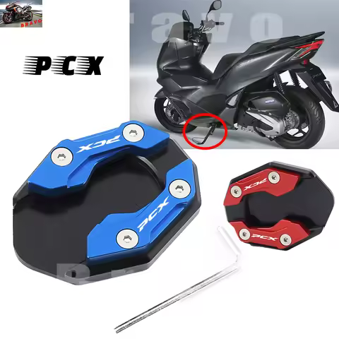 Logo For Honda PCX 125 150 160 PCX125 PCX150 PCX160 Extension Plate Kickstand Foot Enlarger Accessor