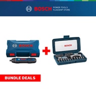 BOSCH [COMBO] GO 2 SOLO Smart Screwdriver - 06019H21L1 + BOSCH 46pcs Screwdriver Set Hand Tool Kit &