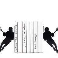 Metal Bookends Lacrosse, Bookish Gift for Coach, Lacrosse Fans, Party Favor