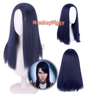 League of Legends Dark Blue Caitlyn Wig Arcane Season 2 Caitlyn Cosplay Wig Hair Anime LOL Role Play