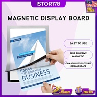 ISTOR😺MAGNETIC FRAME DISPLAY BOARD WALL PHOTO POSTER CERTIFICATE BINGKAI GAMBAR PAPARAN IKLAN 磁吸相框