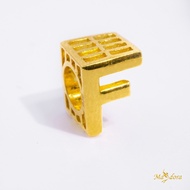 MASDORA 916 Gold Beads Bead Emas Alphabet 3D - Alphabet F (EMAS 916/22K)