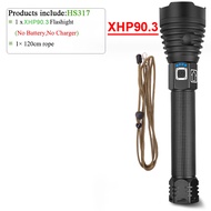 Super XHP90. 3 powerful led flashlight 18650 Rechargeable tactical flashlight xhp90 usb flash light