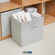 Informa 32X25X32 cm Folding Storage Box - Grey Multipurpose Box Storage Container Storage Box Organi