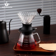 V60 Dripper Set Pot Sharing Coffee Filter Pot V60 Diamond Coffee Server Glass Tea Coffee Pot / V60 K