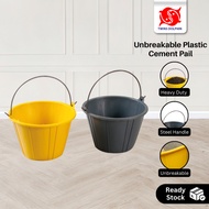 Twins Dolphin Unbreakable Plastic Cement Pail /Heavy Duty Cement Pail/Steel Handle/Baldi Simen -GH 7