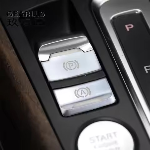 Car Styling for Audi A4 B8 S4 A5 S5 Q5 RS4 Central Handbrake P A Auto switch Buttons Covers Stickers