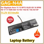 New Laptop Battery 15.2V 6514mAh GAG-N4A For Gigabyte Aero 15 15 RP75 OLED XD 16 RP86 YD 17 17 HDR X