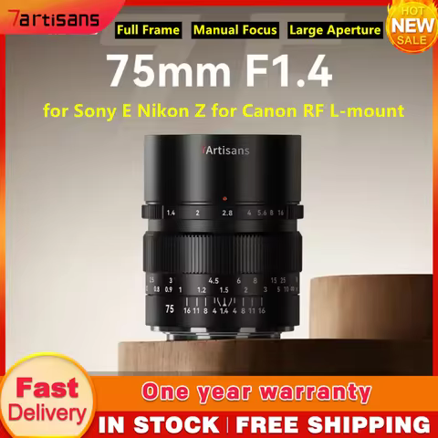 7artisans 75mm F1.4 Camera Lens Full Frame Large Aperture Len Refined Bokeh for Portrait for Sony E 