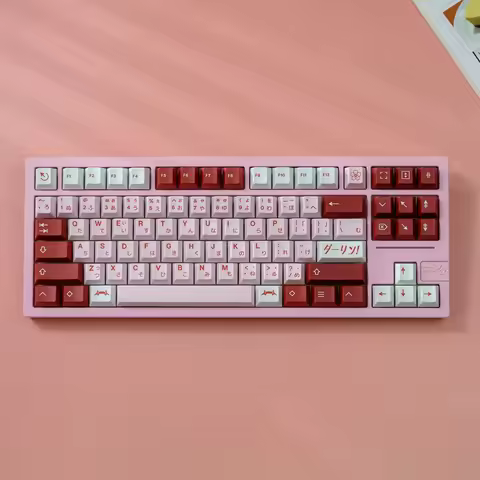 Aifei 143 Keycaps Darling Japanese PBT Dye Sublimation Cherry Height for Mechanical Keyboard Girl Gi