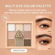 3CE Multi-Color Eyeshadow Palette #SMOOTHER - 8g, Basic Cosmetics