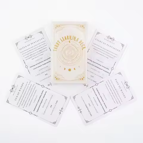 81pcs Tarot Learning Deck A - 10.4*6CM English Version Mystical Fortune Telling Divination Game for 