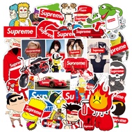 100 Sheets Supreme Stickers Unique Graffiti Stickers Luggage Notebook Water Cup Refrigerator Waterpr