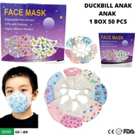 MASKER ANAK 50 PCS / DUCKBILL KIDS / MASKER DUCKBILL ANAK ANAK /