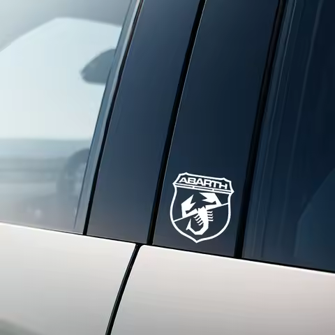 2 Pcs Abarth Body Sticker Window Sticker Latte Decoration for Fiat Stilo Abarth 500 Tipo FR Qubo Dob