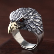 Retro Eagle Ring Men Style Trendy Unique Index Finger Ring Anti-Thai Silver Ring Fashion Domineering