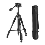 Andoer 157cm/61.8inch Portable Tripod Horizontal Camera Stand Aluminum Alloy 5kg/11lbs Load Capacity