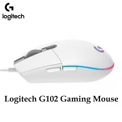 Logitech G102 G203 Wired Gaming Mouse 8000 DPI RGB Backlit 6 Programmable Buttons LIGHTSYNC Ergonomi