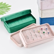 Creative Ring Velvet Necklace Jewelry Storage Box Rectangular Earrings Flip-top Travel Large Capacit