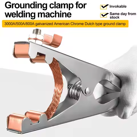 300A 500A 800A 1000A Welding Ground Clamp Welding Machine Suitable for MIG MMA TIG ARC Welder and Cu
