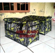 WATERPROOF ARMY TAS KANDEK MOTOR TAS KURIR TAS OBROK BAGASI MOTOR MOTIF ARMY