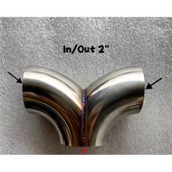 STAINLESS STEEL T&Y Join Exhaust Pipe Car Universal Exhaust Pipe Connector T&Y Join