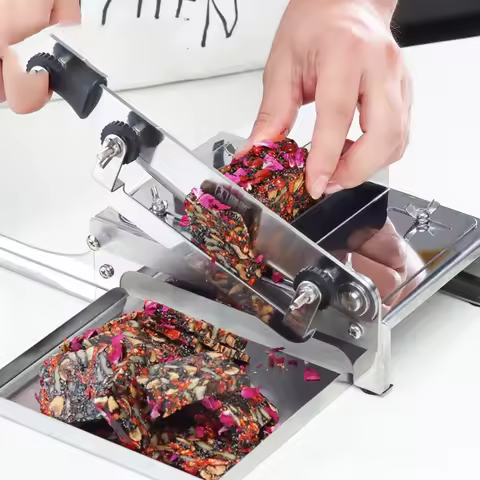 Slicer Ejiao Cutting Machine Bacon Sausage Nougat Pastry Vegetables Cutter Machine