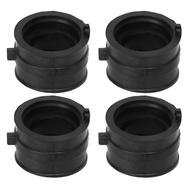 4 Pcs Carb Intake Manifold Boots Rubber Carb Adapter Set For NV400 CJ CK Steed 400 VRX400T NV600 VT6