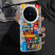 Vivo X300 Pro Phone Case x300 pro x300 ultra Protective Case Structure Mario Colorful Silver Frosted