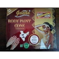 PUTIH Golecha Body Paint Cone White Henna Henna White Henna Moomtaz