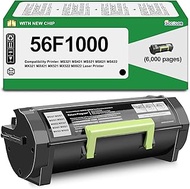 56F1000 Black Toner Cartridge(6,000 Pages) Compatible with Lexmark 56F1000 56F000G Toner Cartridge f