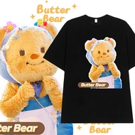 BX Cute Butter Bear Cosplay cloth 3D summer T-shirt for kids adults Anime Short Sleeve Top couple lo