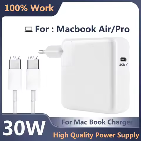 30W PD USB-C Power MagSaf* 3 Adapter Laptop Notebook Fast Charger For Apple Macbook 12'' Air 13'' M1