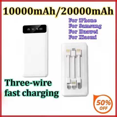 10000mAh/20000mAh Power Bank Portable Charging Powerbank Mobile Phone External Battery Charger for i