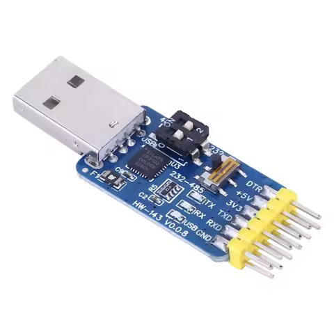 CP2102 6-in-1 USB-UART USB Serial Port Adapter Multifunctional USB Serial Debug Tool USB-TTL/RS485/2