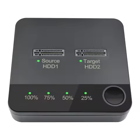 Hard Disk Copier with LED Indicator Hard Drive Docking Station Data Transmission Dual Rotors Reading