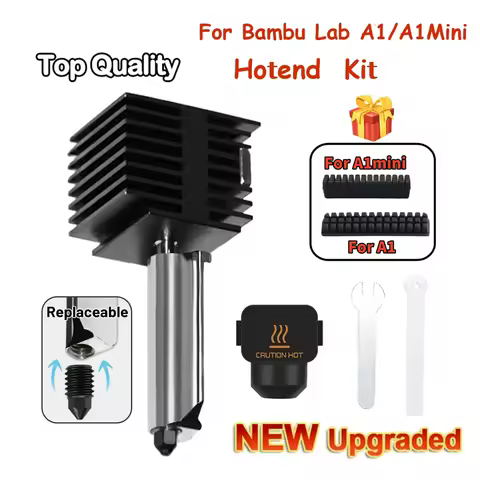 For Bambu Lab A1 mini Hotend Kit 0.2/0.4/0.6/0.8MM Nozzle Hardened steel For Bambu Lab A1 Nozzles As