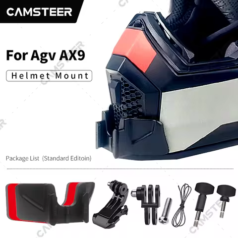 for Agv Ax9 Custom Aluminium Helmet Chin Mount for GoPro Hero 12 11 10 9 Insta360 X4 X3 Ace pro DJI 