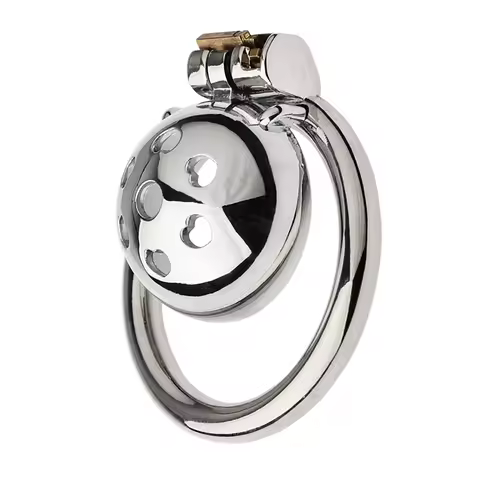 Stainless Steel Male Chastity Cage Metal Chastity Lock Safety Restraint Device for Men