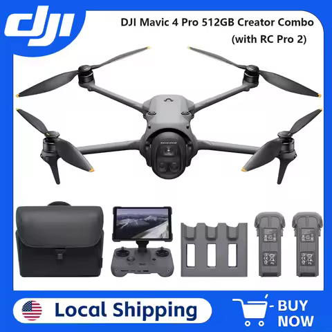 Open Box-DJI Mavic 4 Pro 512GB Creator Combo with RC Pro 2, Flagship Tri-Camera Drone with 100MP 4/3