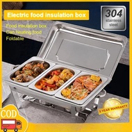 Electric food warmer 3 plate stainless steel food heating food display Buffet Dinner Stove kitchen