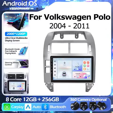Android 16 Wireless CarPlay For Volkswagen Polo 2004-2011 GPS Navigation Multimedia Player Auto WIFI