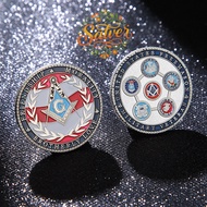 Ready Stock US Five Army Masturbation Silver-plated Coins Collection Religious Beliefs Gold Coins Co