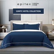 (Clearance Sale) Epitex Hotel Collection 1200TC 100% Egyptian Cotton Bedsheet Set - Bedset (With Qui