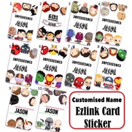 Personalised / Customised Name Ezlink Card Sticker (Min Order:2)