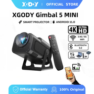 XGODY HY320 Projector Android 11.0 Gimbal 5 MINI 30 Inch 150 Inch Screen WIFI BT Portable Mini Proje