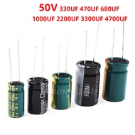 50V Electrolytic Capacitor In-Line 330UF 470UF 680UF 1000UF 2200UF 3300UF 4700UF